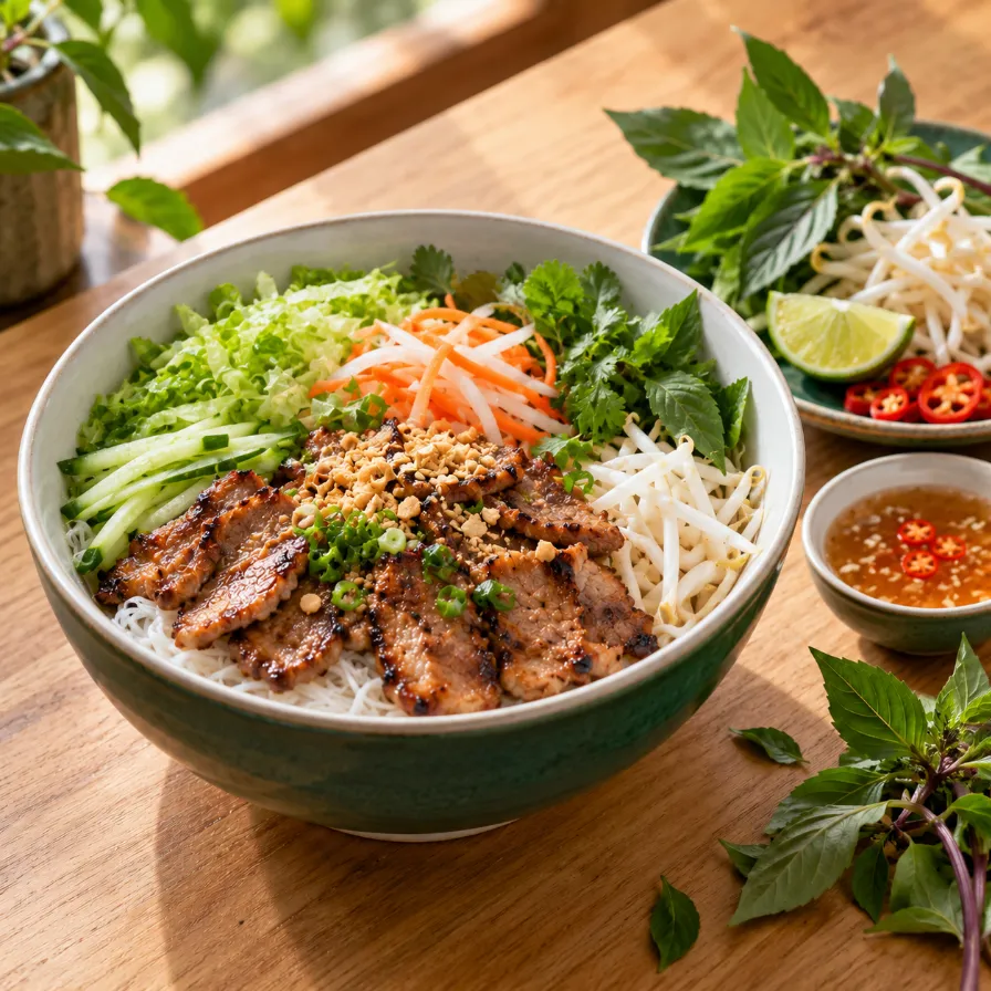 Grilled pork vermicelli bowl